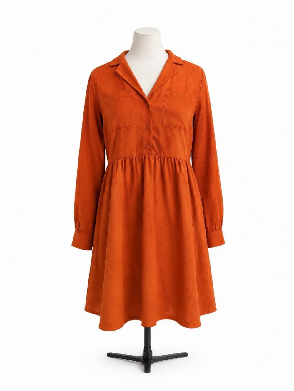 Francesca's Collection Orange Rust Dress Large